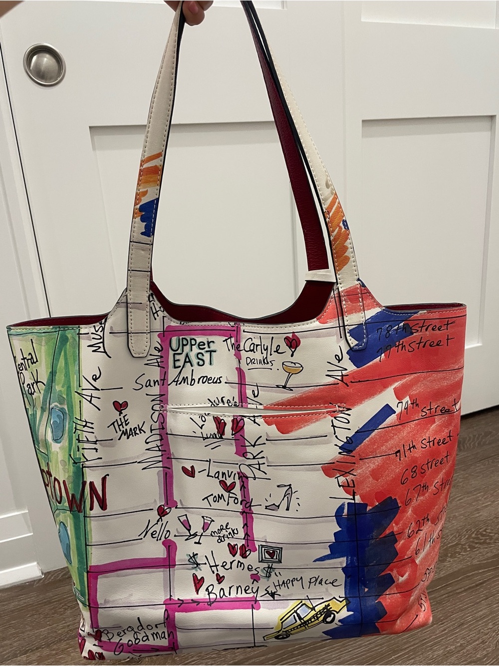 Brighton Manhattan Soft Tote Fashionista Tom Clancy Art Bag - Picture 5 of 16